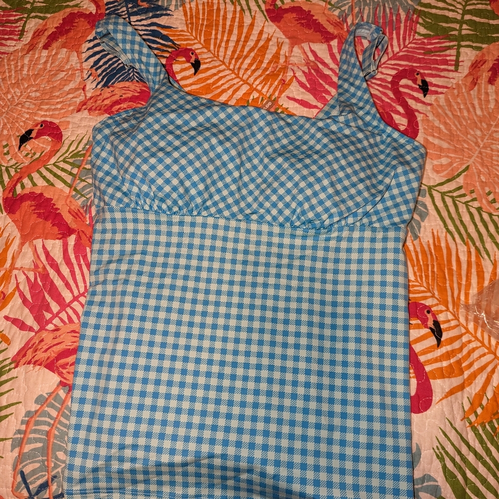 NWT Lands End 12DD tankini top